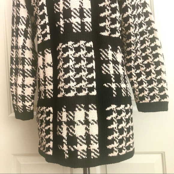 VTG ‘90s Adrienne Vittadini Sport Houndstooth Design Ramie Cotton Sweater Sz S - Picture 8 of 12